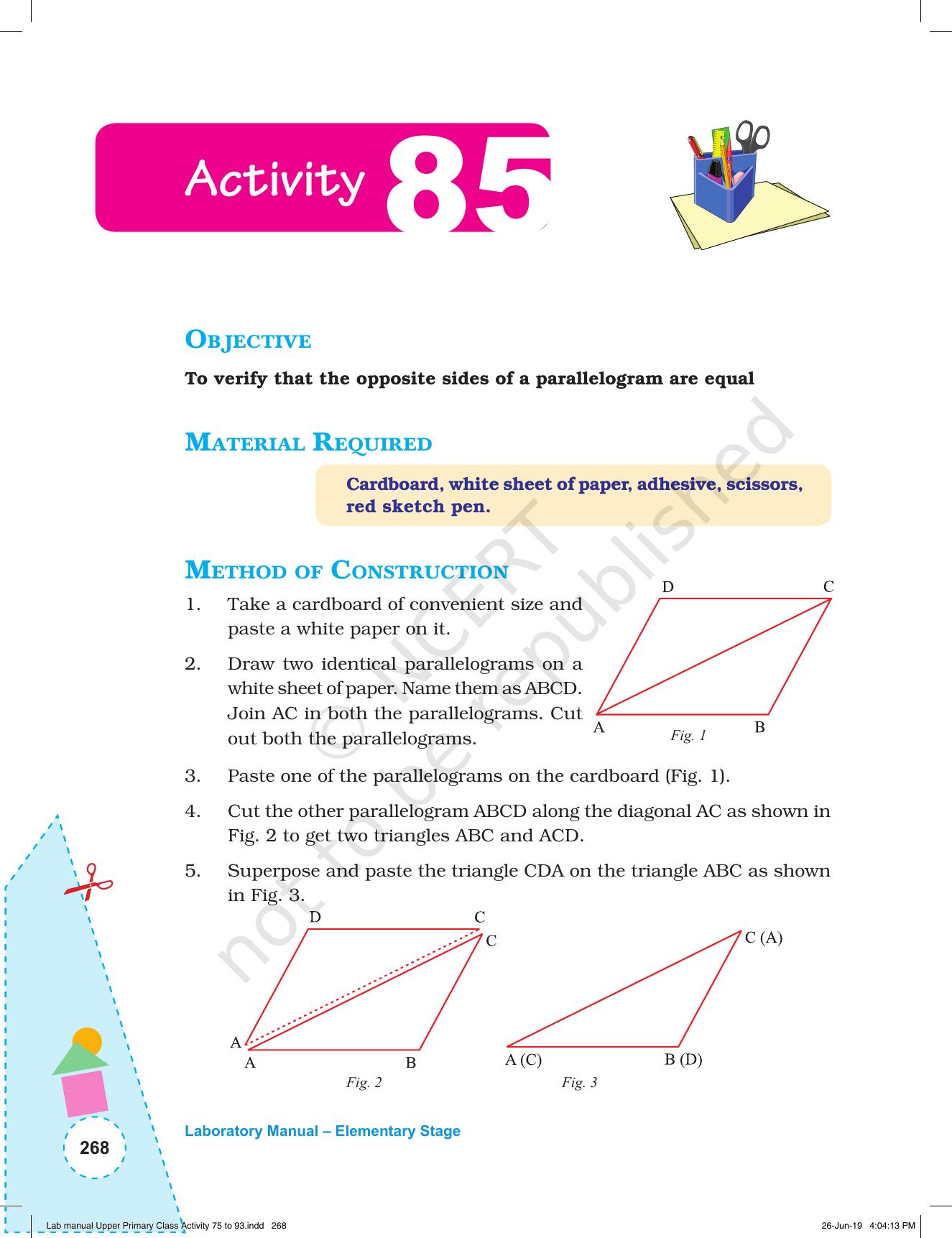 NCERT Laboratory Manuals for Class VI to VIII: Mathematics - Activities for VI to VIII (75-93) and Projects - Page 24