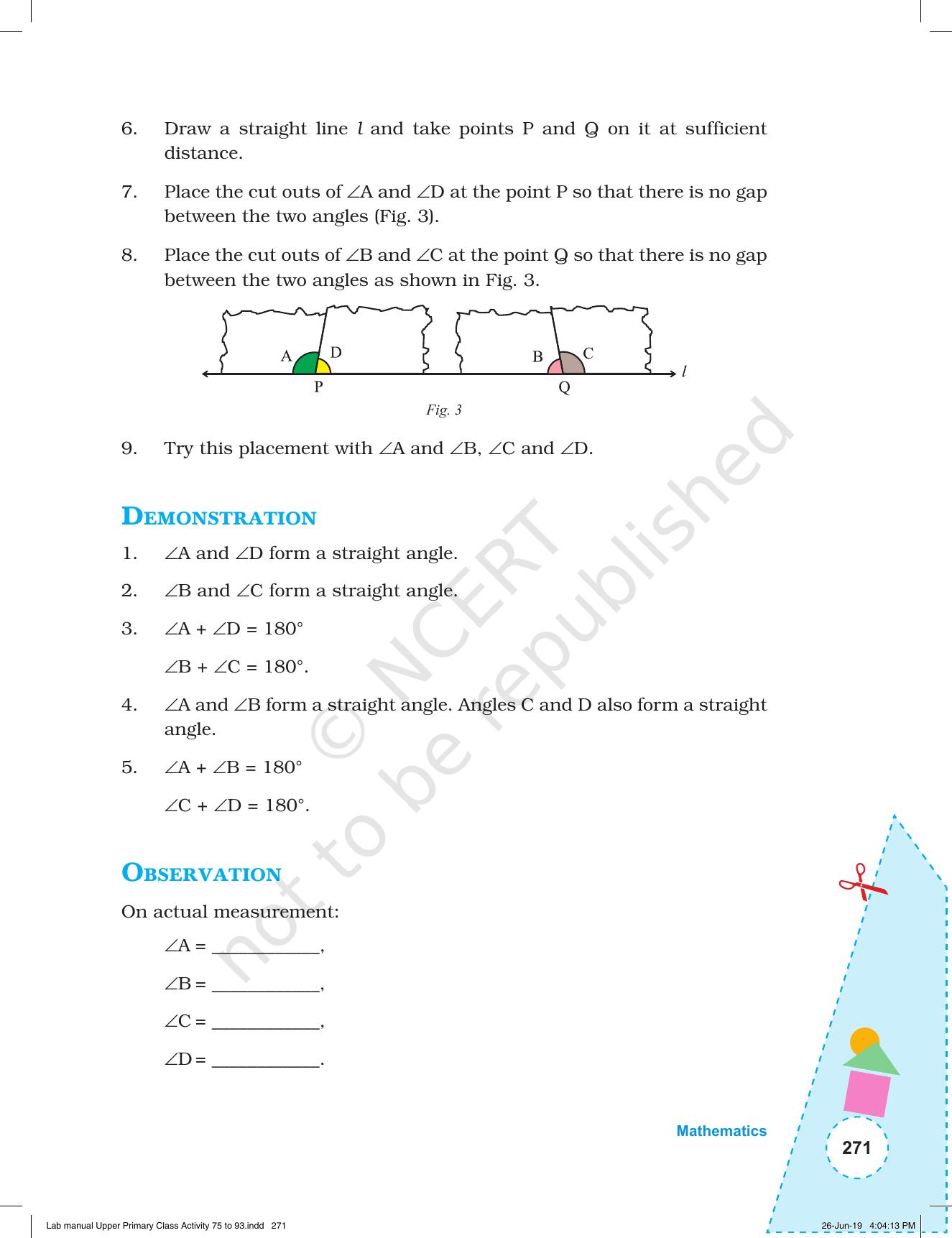 NCERT Laboratory Manuals for Class VI to VIII: Mathematics - Activities for VI to VIII (75-93) and Projects - Page 27