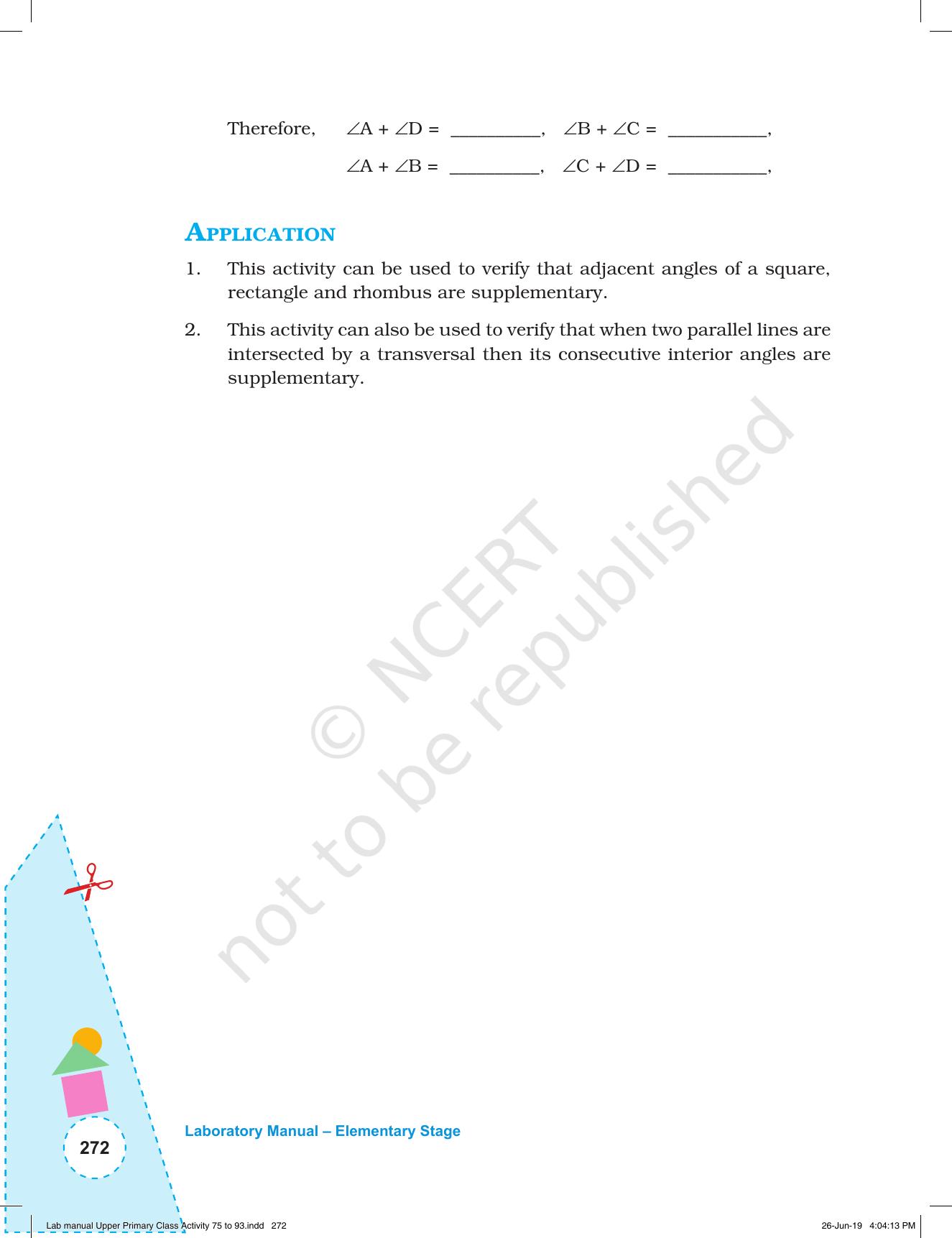 NCERT Laboratory Manuals for Class VI to VIII: Mathematics - Activities for VI to VIII (75-93) and Projects - Page 28