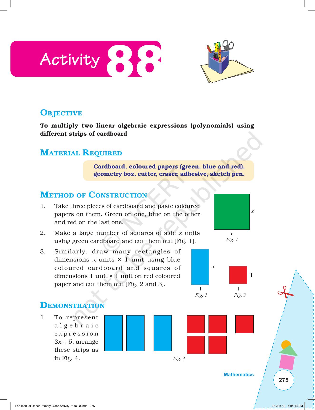 NCERT Laboratory Manuals for Class VI to VIII: Mathematics - Activities for VI to VIII (75-93) and Projects - Page 31
