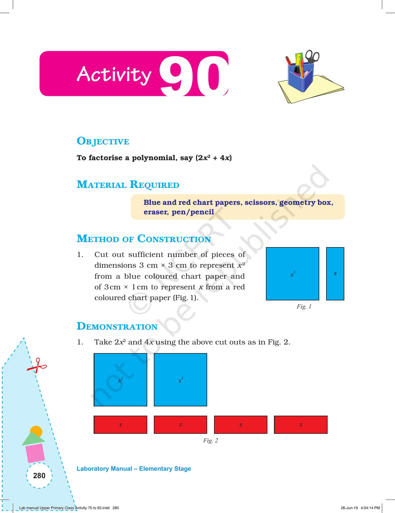 NCERT Laboratory Manuals for Class VI to VIII: Mathematics - Activities for VI to VIII (75-93) and Projects - Page 36