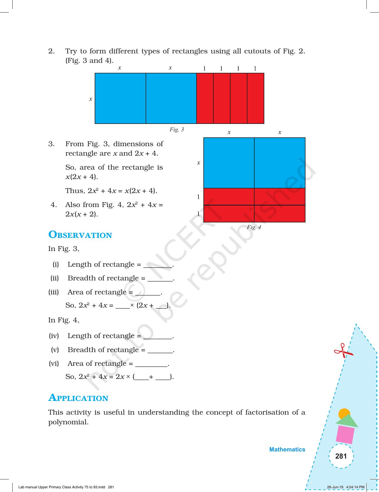 NCERT Laboratory Manuals for Class VI to VIII: Mathematics - Activities for VI to VIII (75-93) and Projects - Page 37