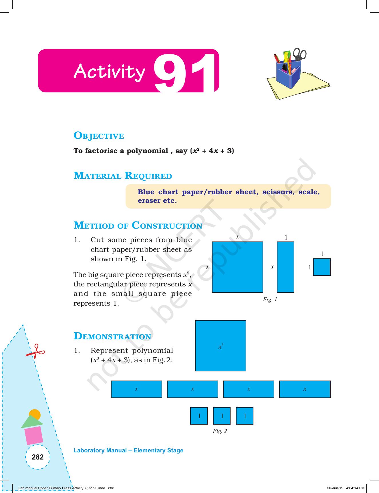 NCERT Laboratory Manuals for Class VI to VIII: Mathematics - Activities for VI to VIII (75-93) and Projects - Page 38