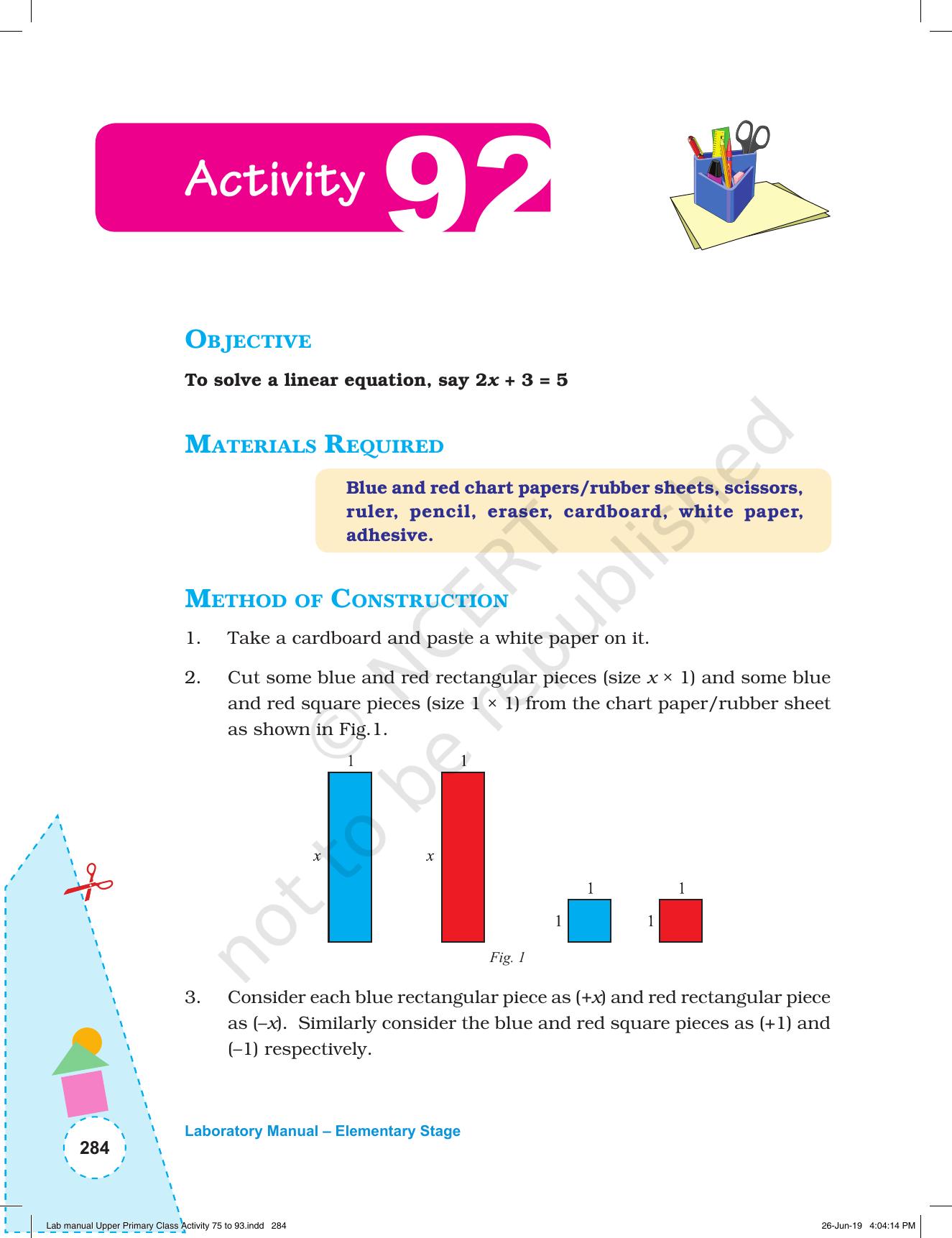 NCERT Laboratory Manuals for Class VI to VIII: Mathematics - Activities for VI to VIII (75-93) and Projects - Page 40