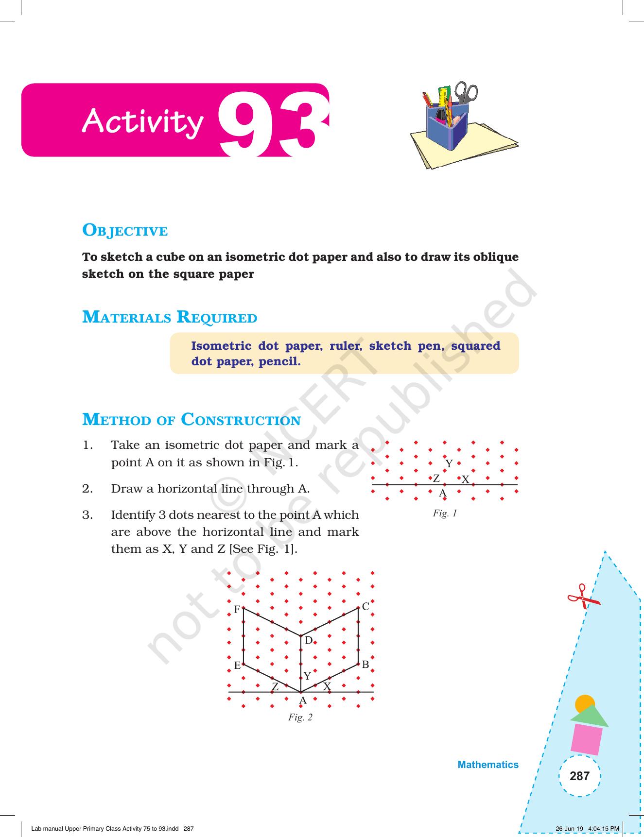 NCERT Laboratory Manuals for Class VI to VIII: Mathematics - Activities for VI to VIII (75-93) and Projects - Page 43