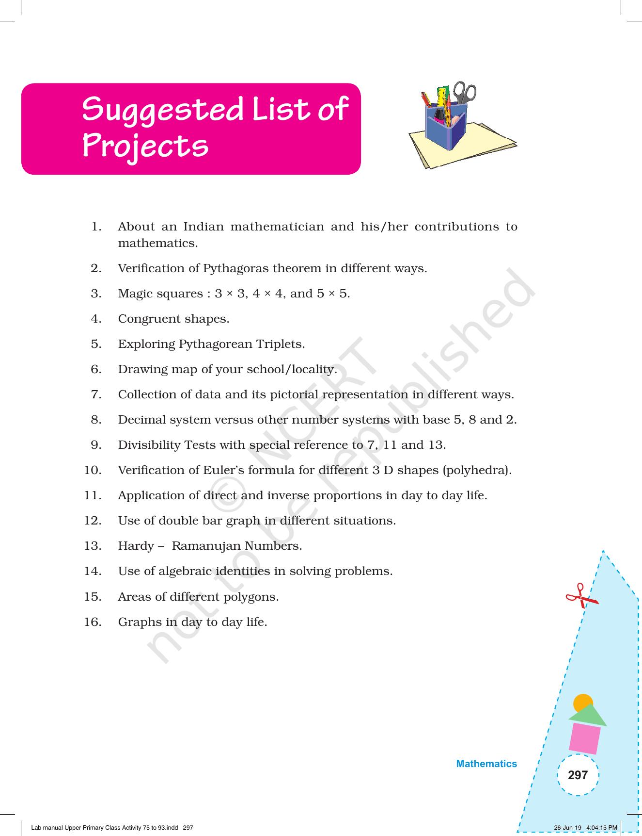 NCERT Laboratory Manuals for Class VI to VIII: Mathematics - Activities for VI to VIII (75-93) and Projects - Page 53