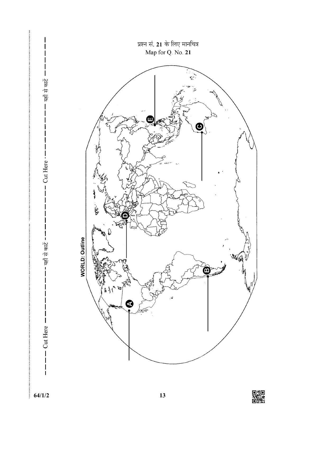 CBSE Class 12 64-1-2 (Geography) 2019 Question Paper - Page 13