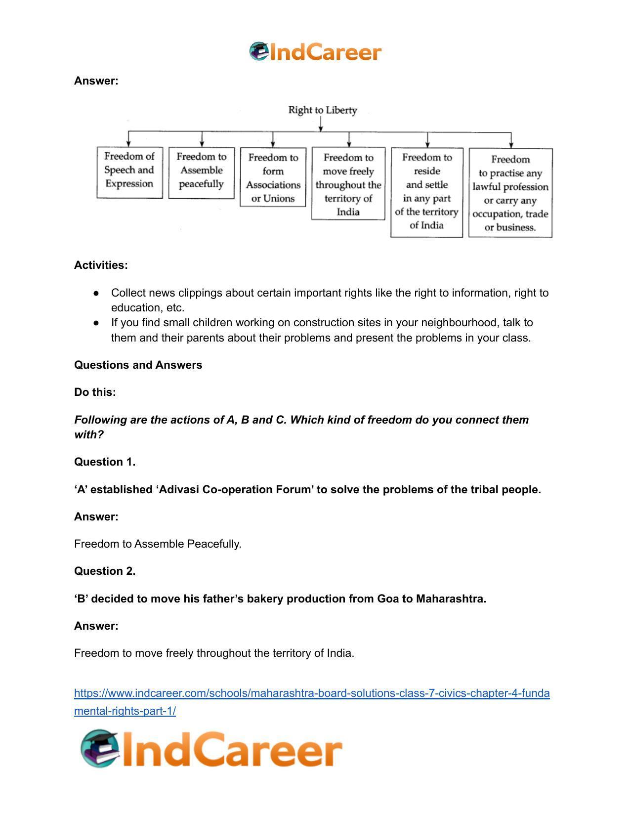 Maharashtra Board Solutions Class 7-Civics: Chapter 4- Fundamental Rights Part 1 - Page 5