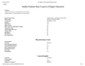 AP EDCET 2025 Physical Science Question Paper with Answer Key (URDU)