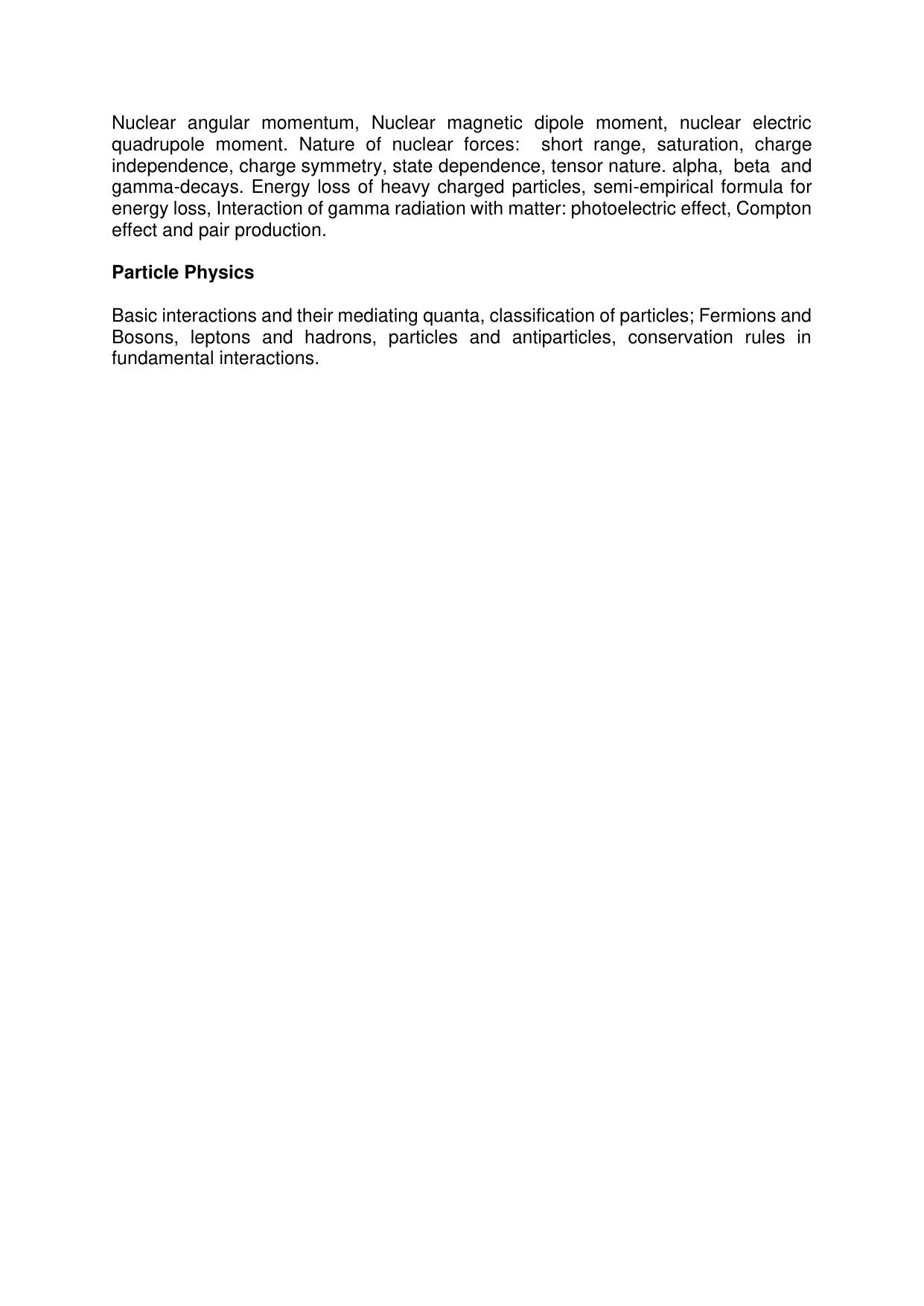 AMU Entrance Exam: M.Sc. Physics Syllabus - Page 3