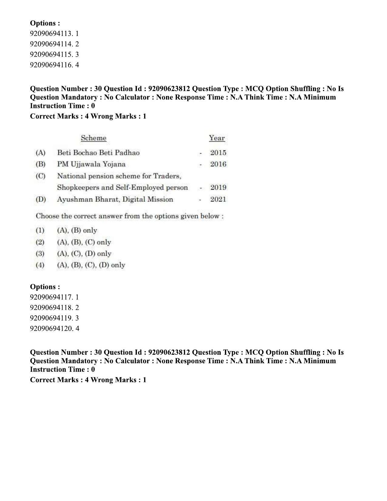 CUET PG 2023: HUQP06 – Dev. and Labour studies Hin - Shift 2 (24-06-2023) Question Paper - Page 30