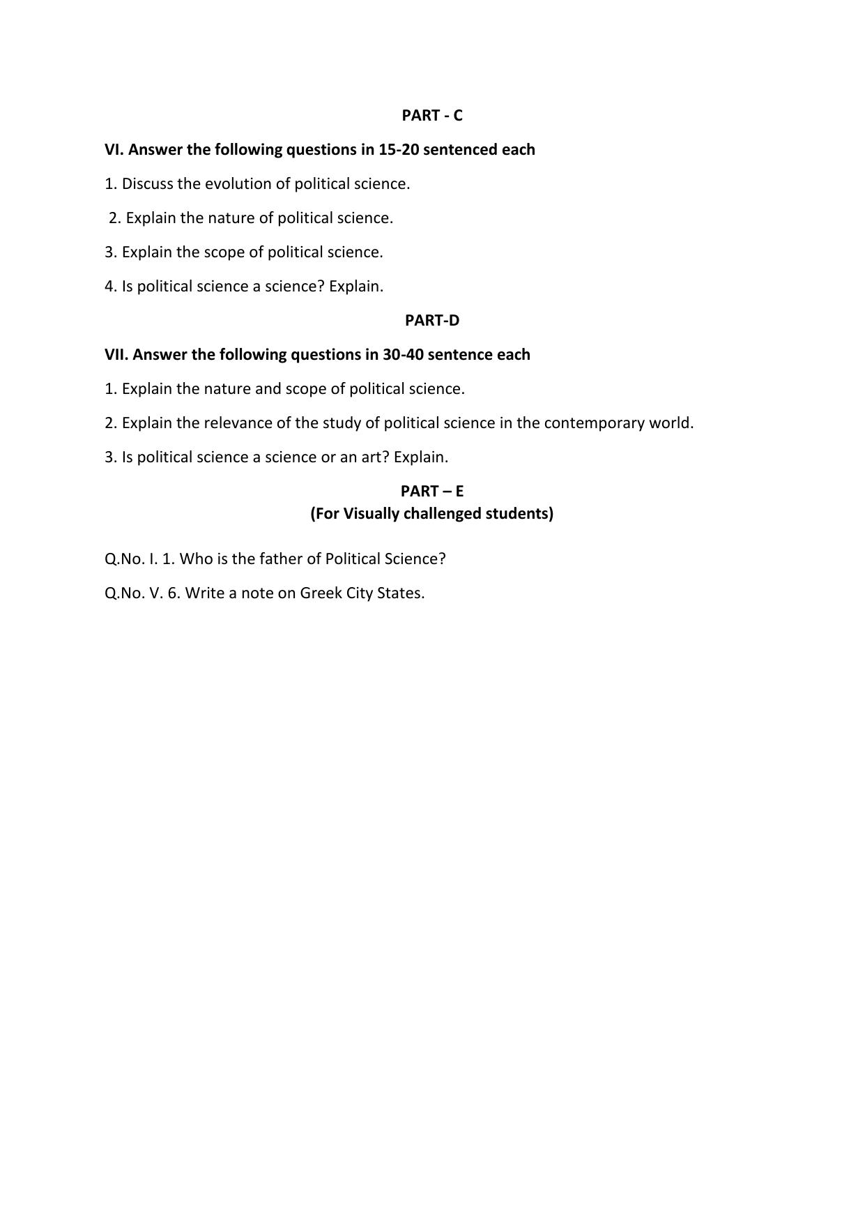 Karnataka 1st PUC Question Bank 2025 - Political Science English - Page 5