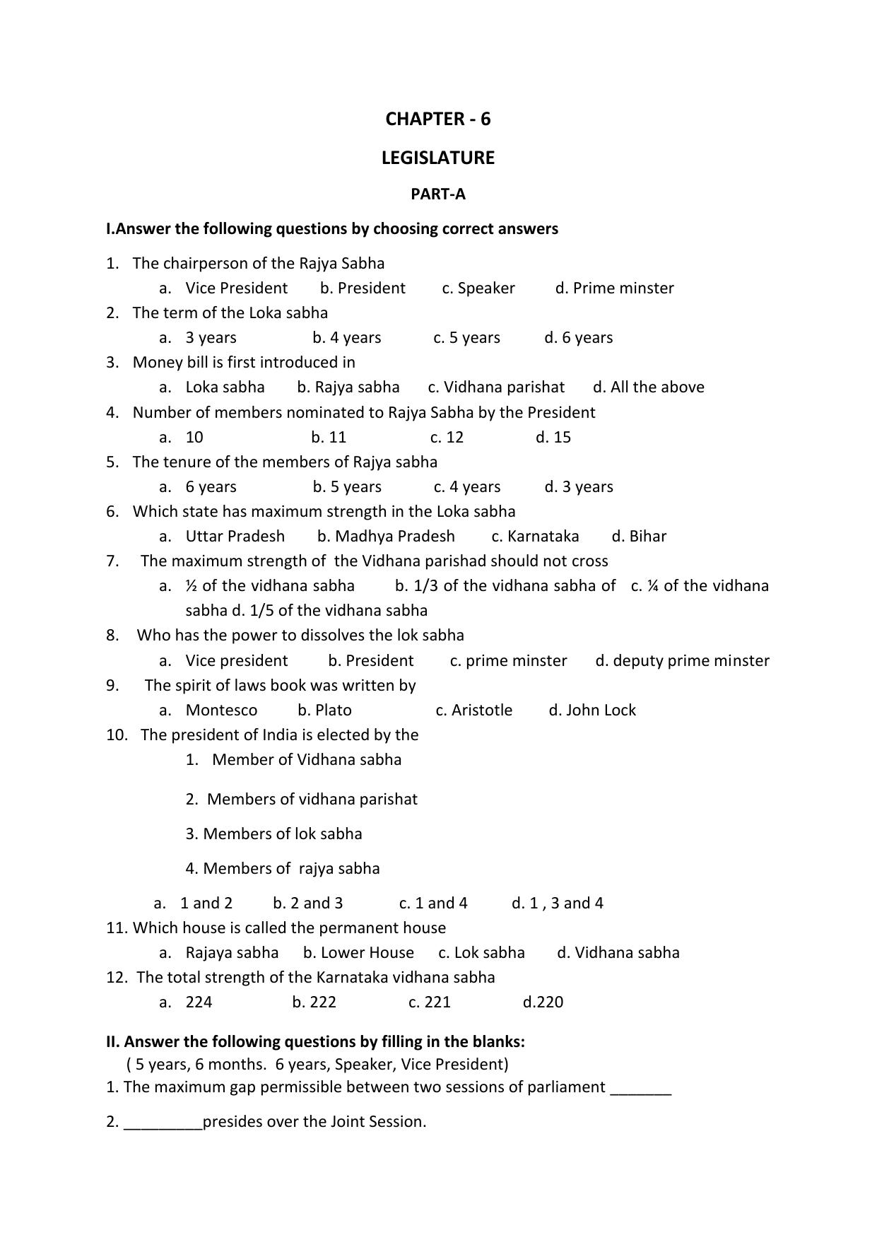 Karnataka 1st PUC Question Bank 2025 - Political Science English - Page 21
