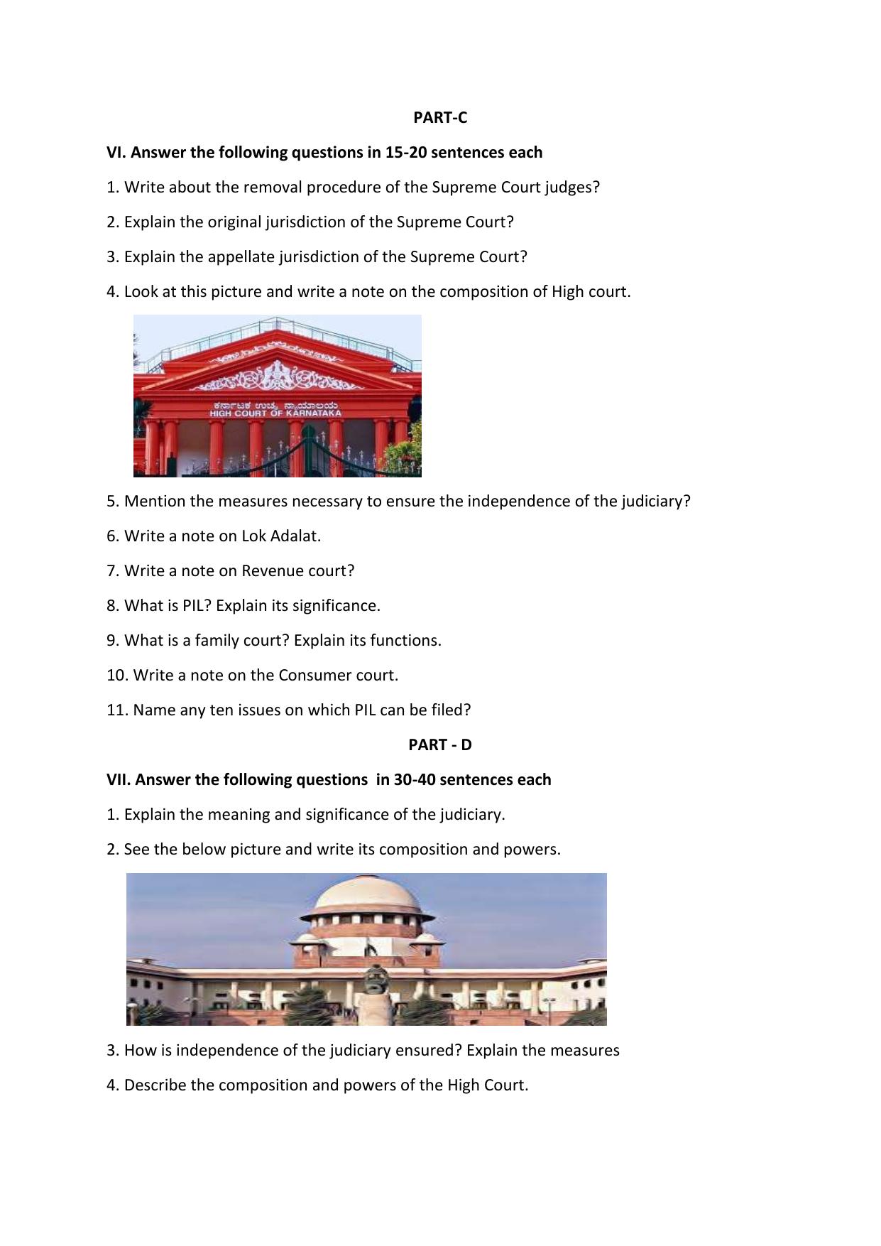 Karnataka 1st PUC Question Bank 2025 - Political Science English - Page 31