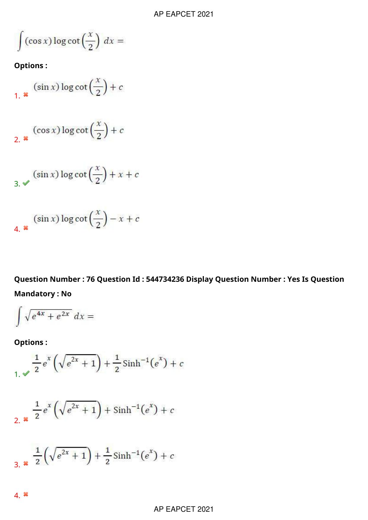 AP EAPCET 2021 - August 19,2021 Shift 2 - Master Engineering Question Paper With Preliminary Keys - Page 48