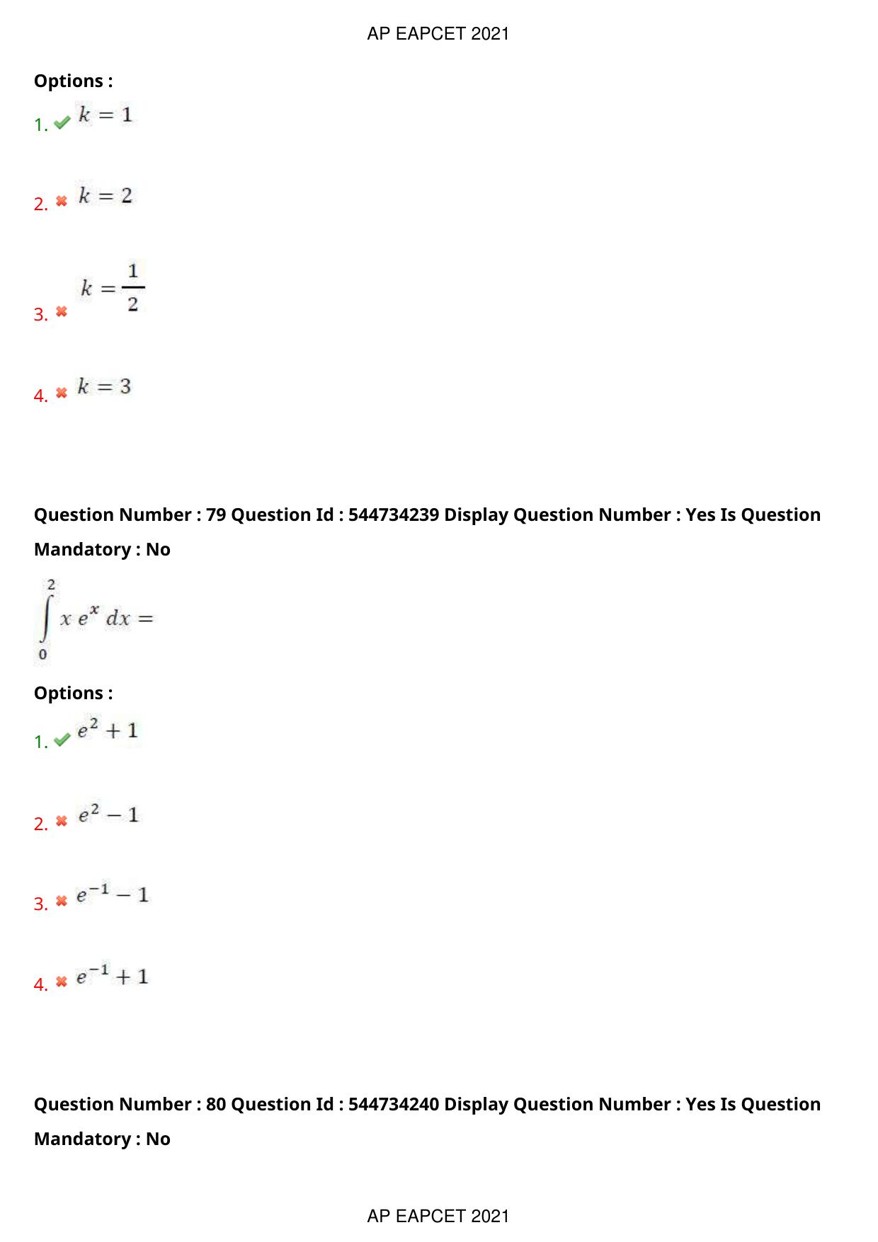 AP EAPCET 2021 - August 19,2021 Shift 2 - Master Engineering Question Paper With Preliminary Keys - Page 50