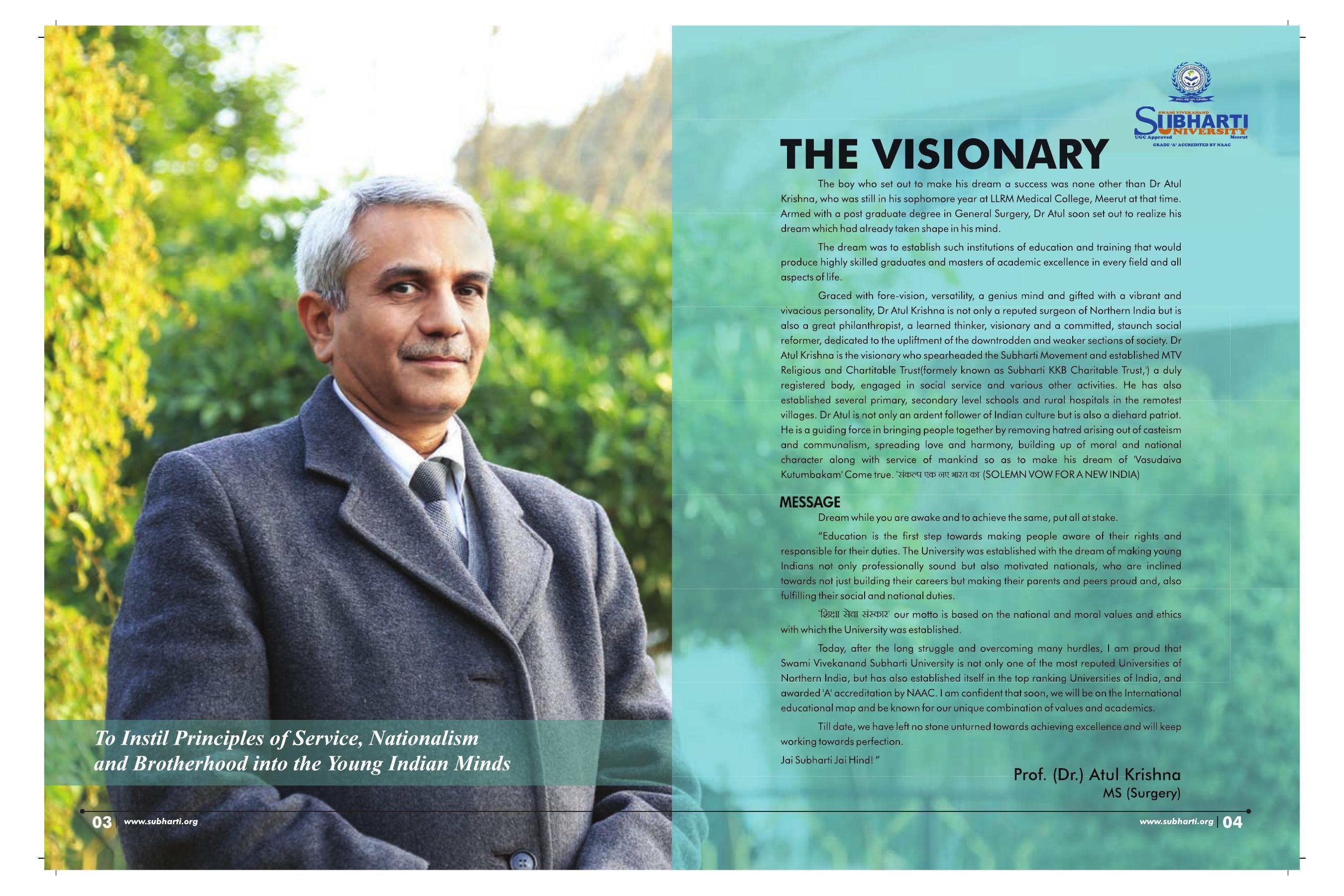 Swami Vivekanand Subharti University, Meerut Subharti Prospectus 2021-22 - Page 6