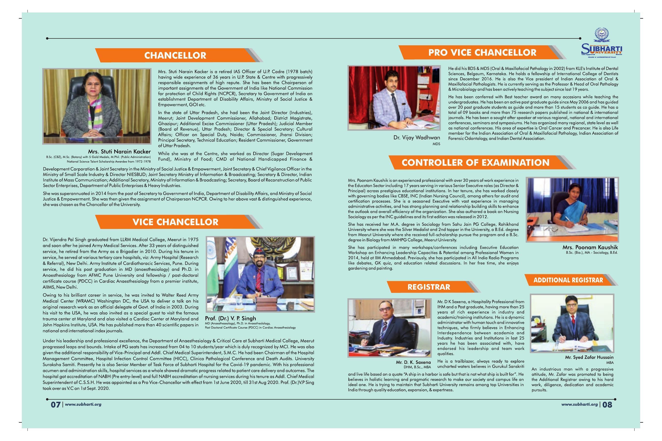 Swami Vivekanand Subharti University, Meerut Subharti Prospectus 2021-22 - Page 8