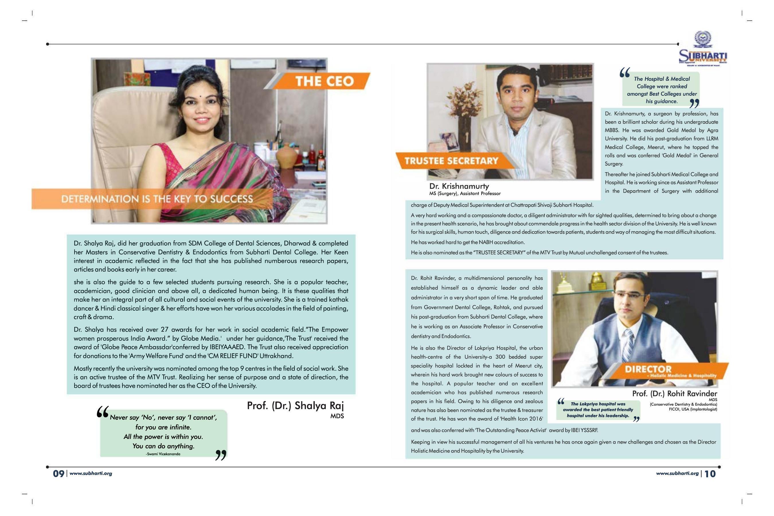 Swami Vivekanand Subharti University, Meerut Subharti Prospectus 2021-22 - Page 9