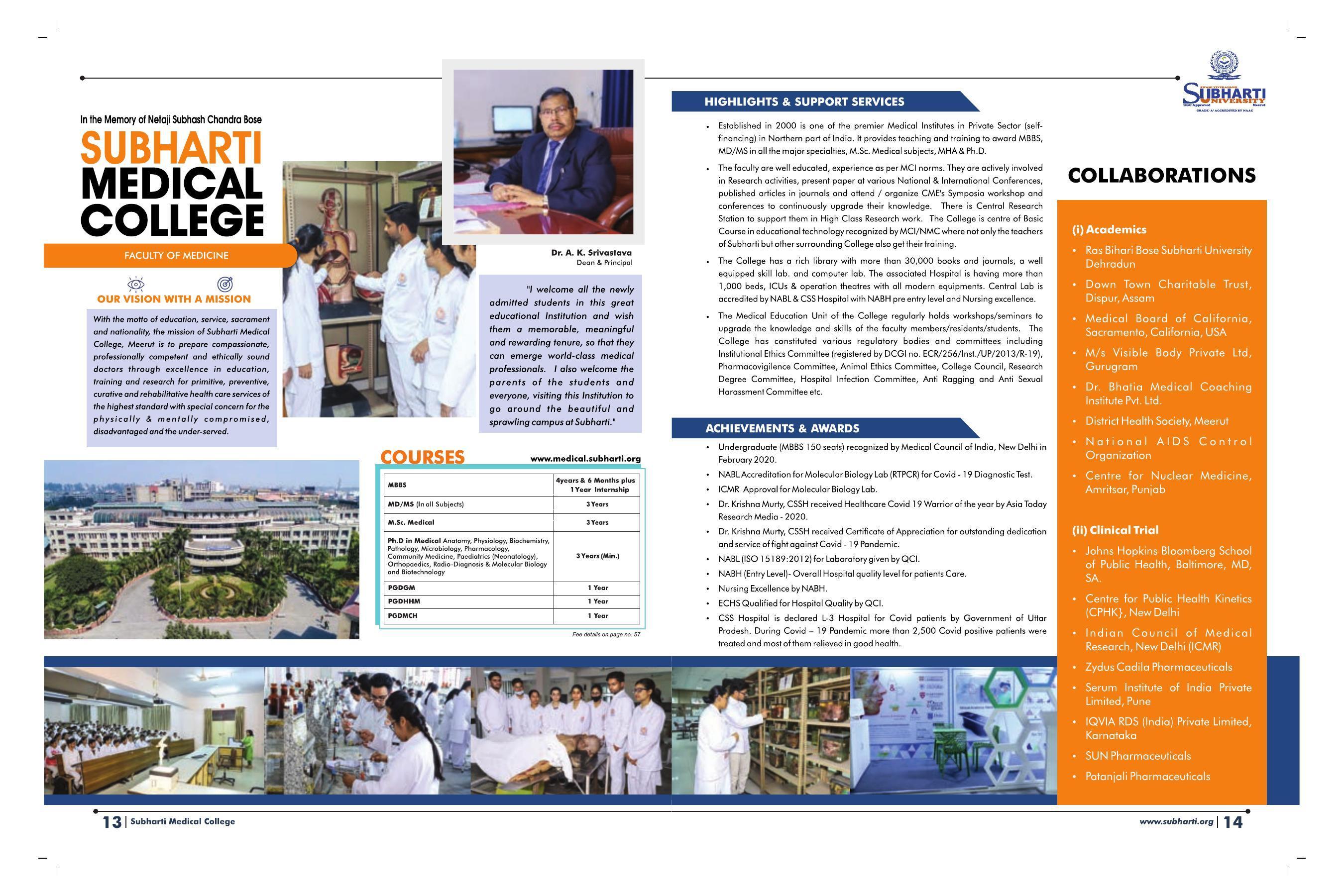 Swami Vivekanand Subharti University, Meerut Subharti Prospectus 2021-22 - Page 11