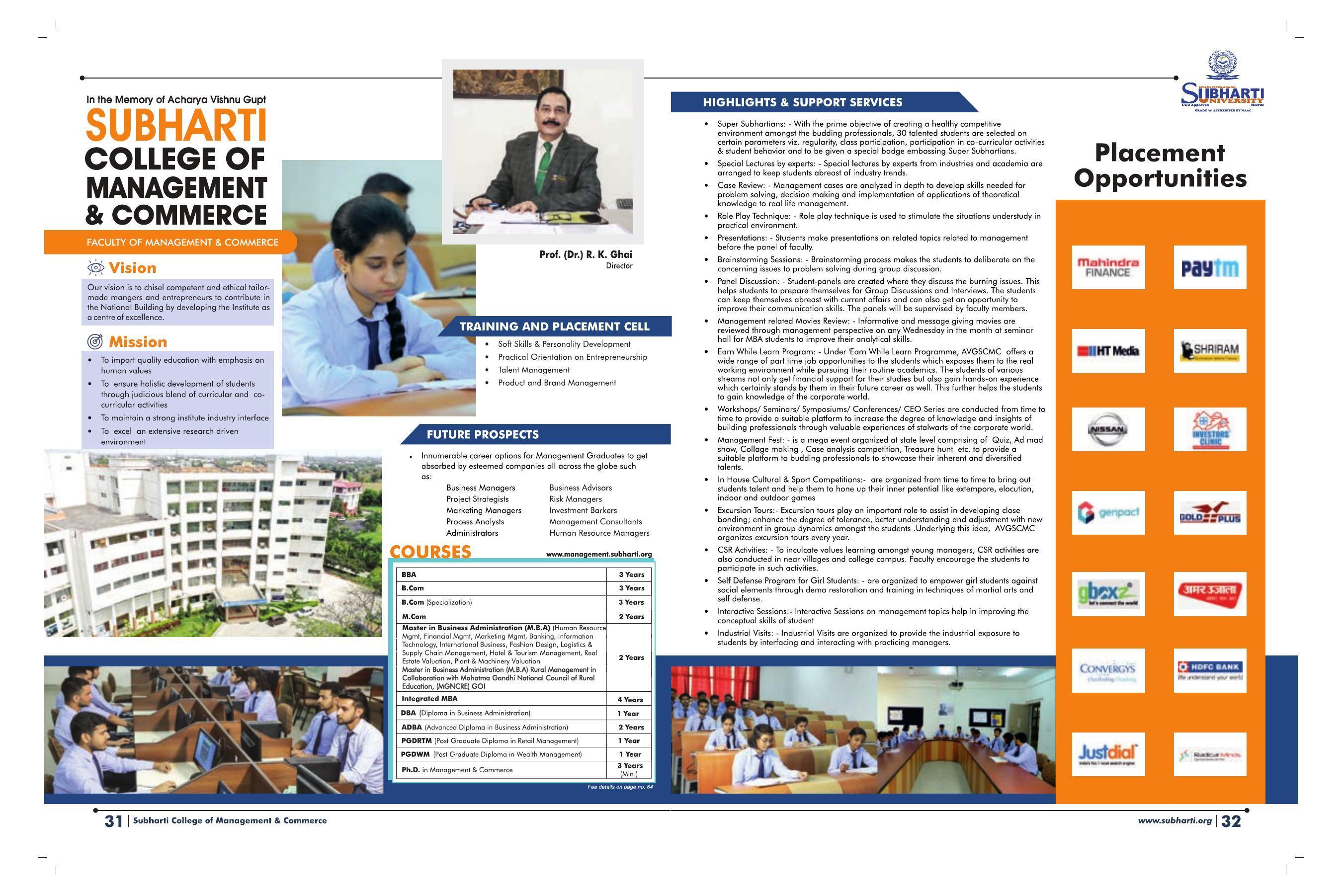 Swami Vivekanand Subharti University, Meerut Subharti Prospectus 2021-22 - Page 20