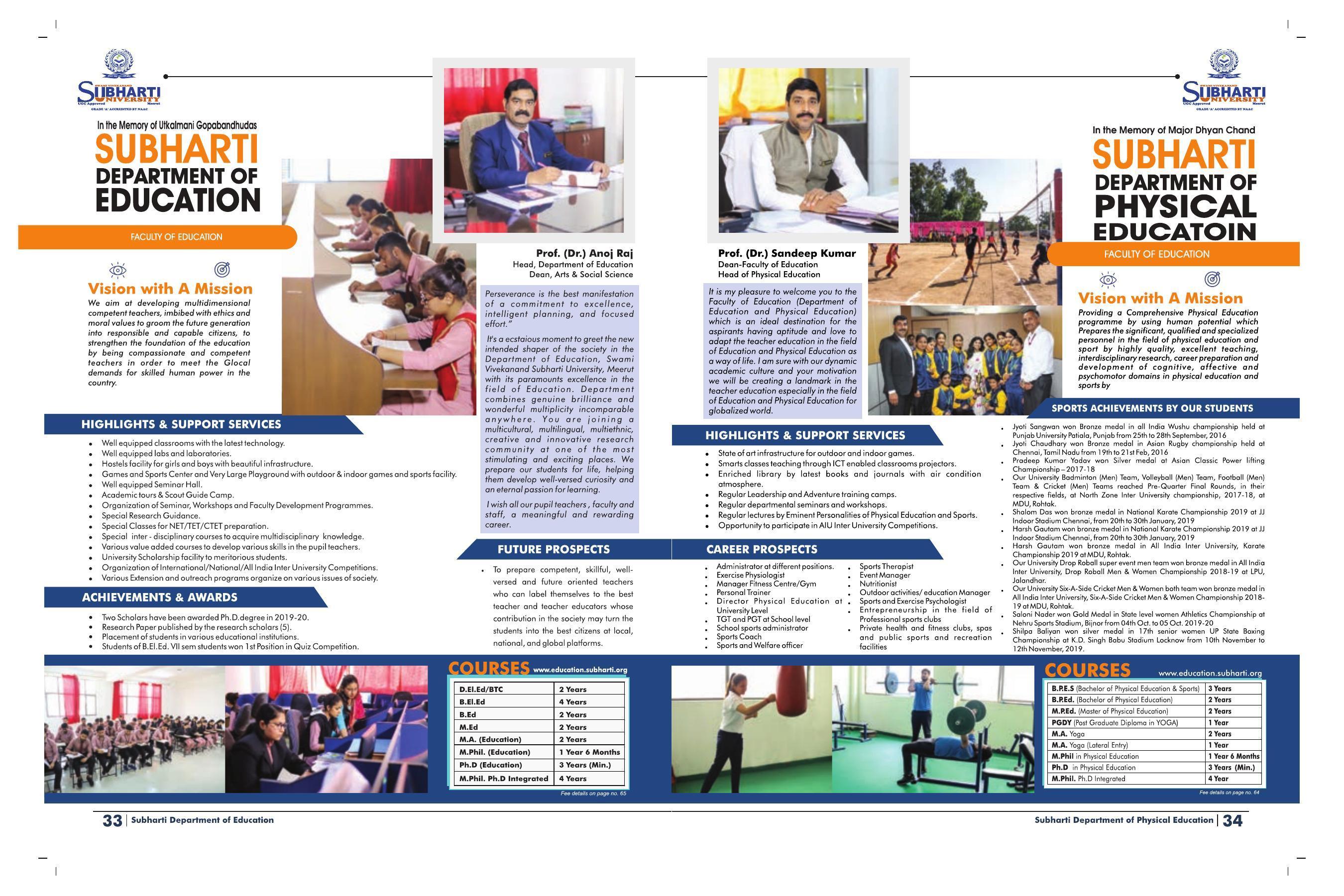 Swami Vivekanand Subharti University, Meerut Subharti Prospectus 2021-22 - Page 21