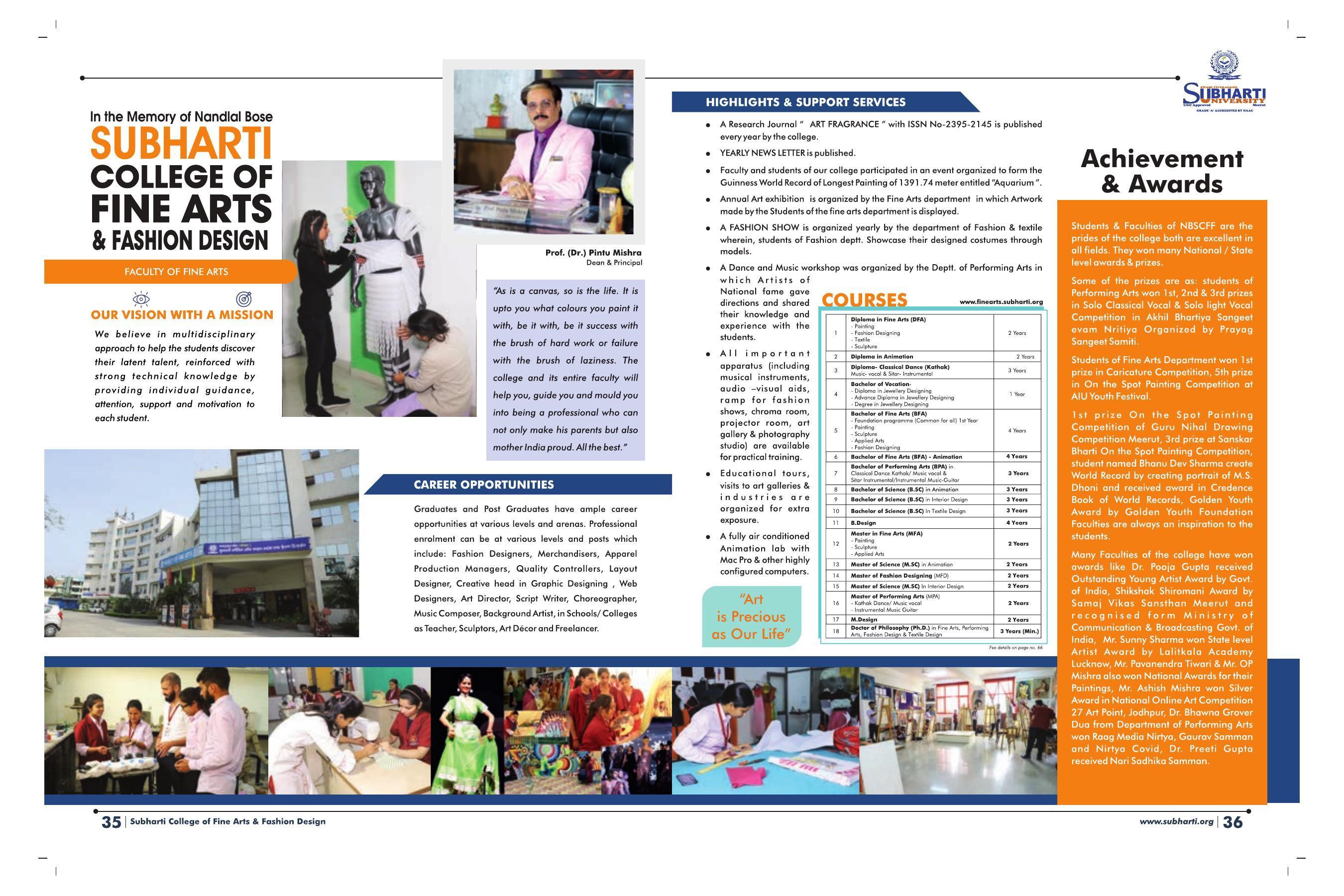 Swami Vivekanand Subharti University, Meerut Subharti Prospectus 2021-22 - Page 22