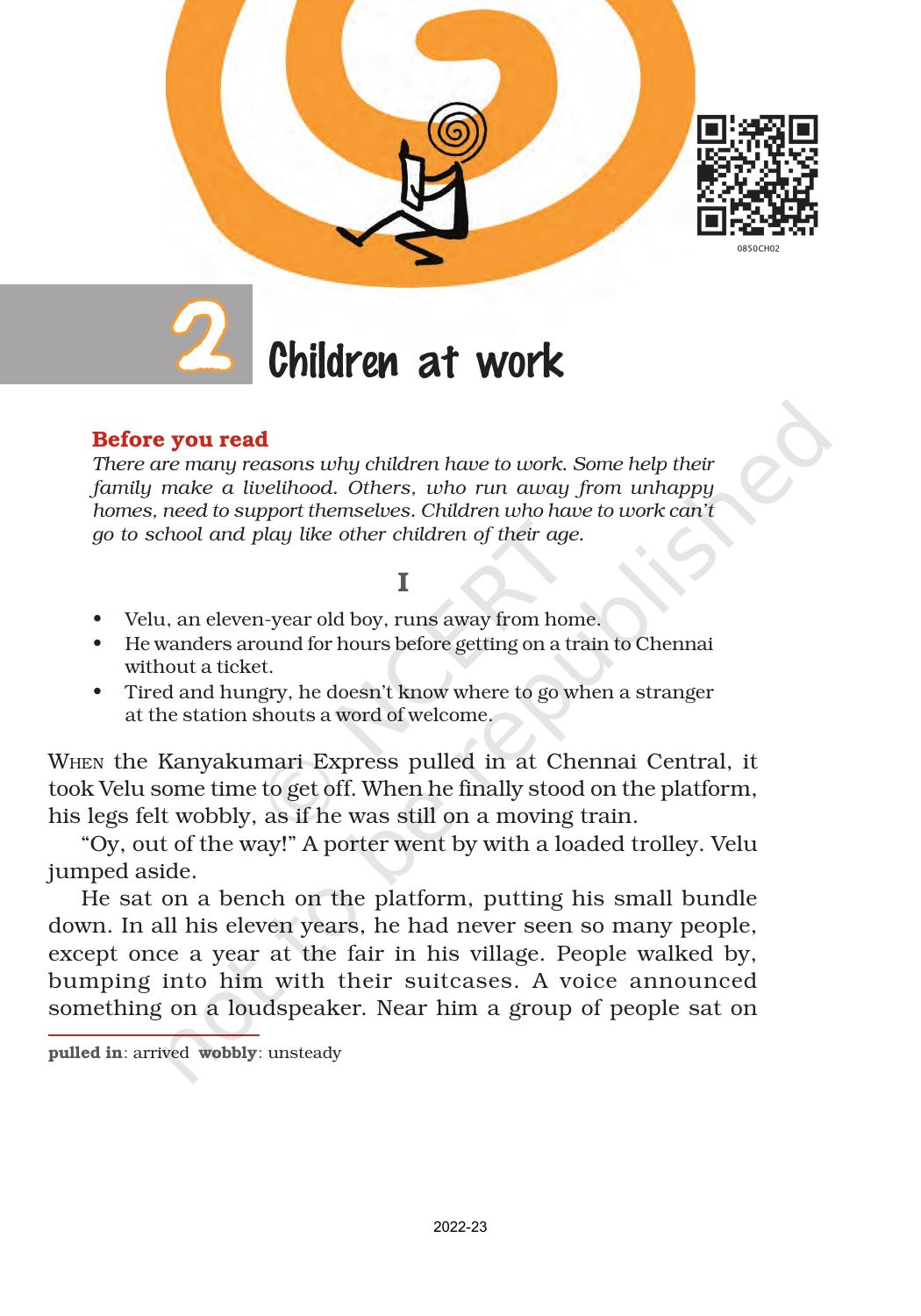 NCERT Book for Class 8 English It So Happened Chapter 2 Children at Work - Page 1