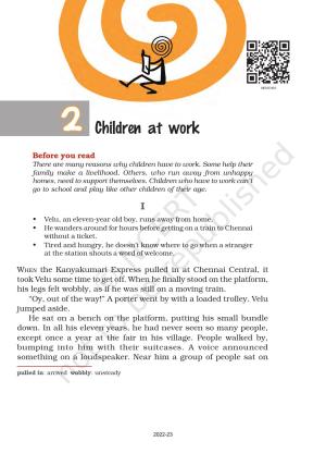 NCERT Book for Class 8 English It So Happened Chapter 2 Children at Work