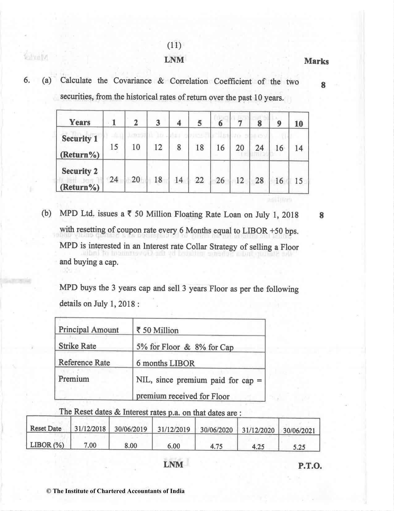 CA Final May 2022 Question Paper - Paper 2 – Strategic Financial Management - Page 11