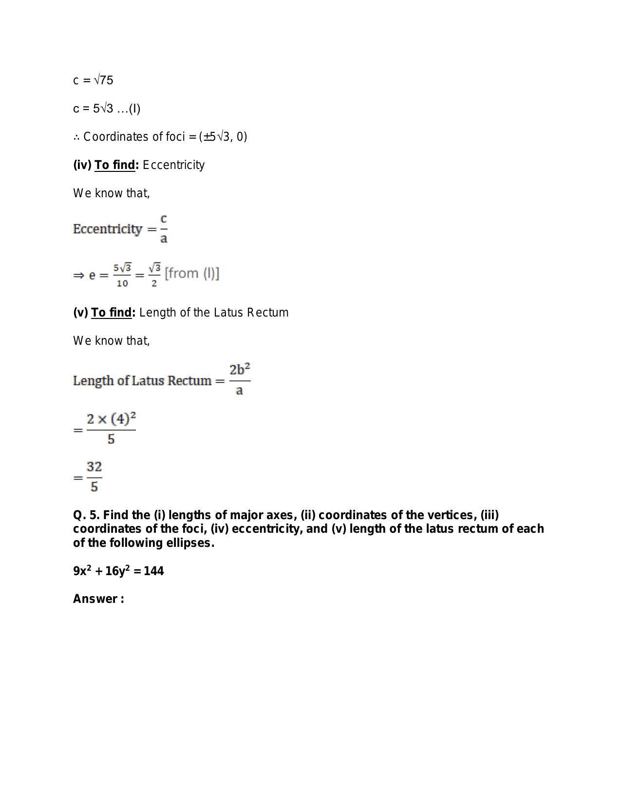 Chapter 23: Ellipse: RS Aggarwal Class 11 Solutions - Page 11