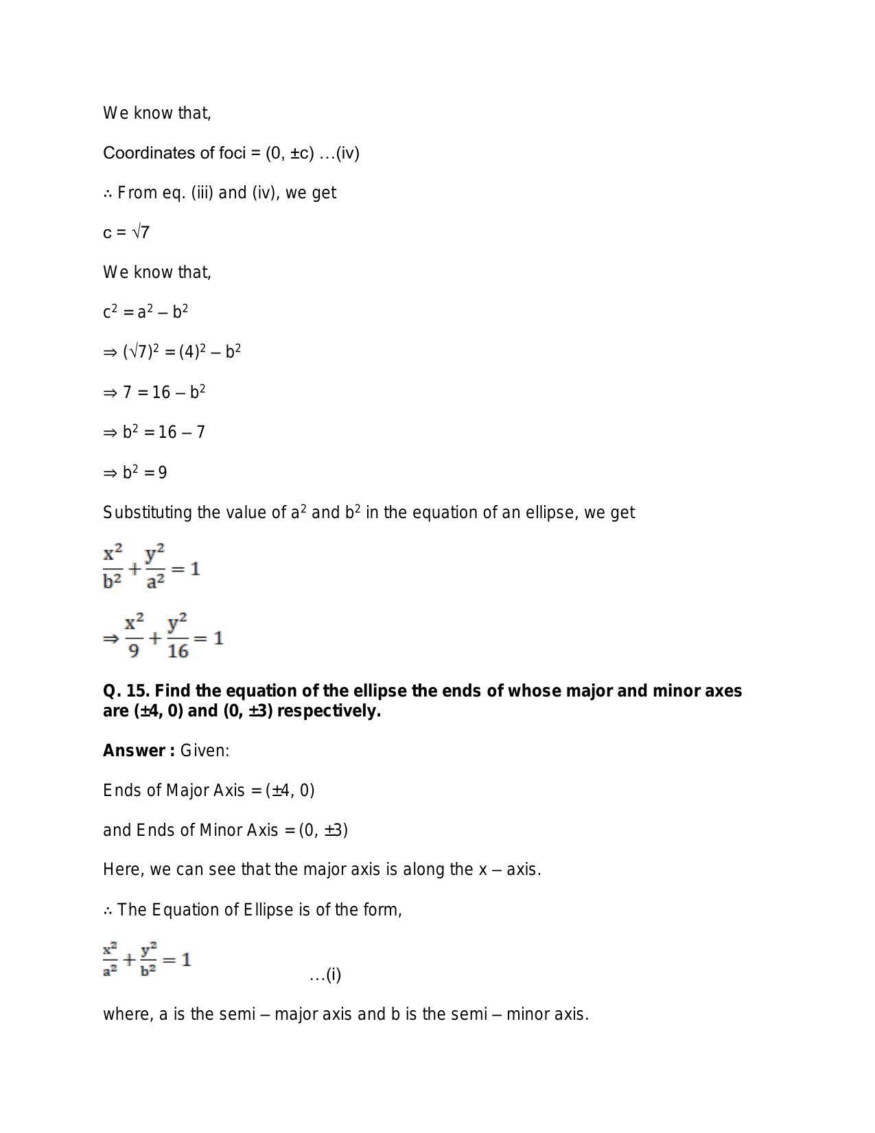 Chapter 23: Ellipse: RS Aggarwal Class 11 Solutions - Page 37