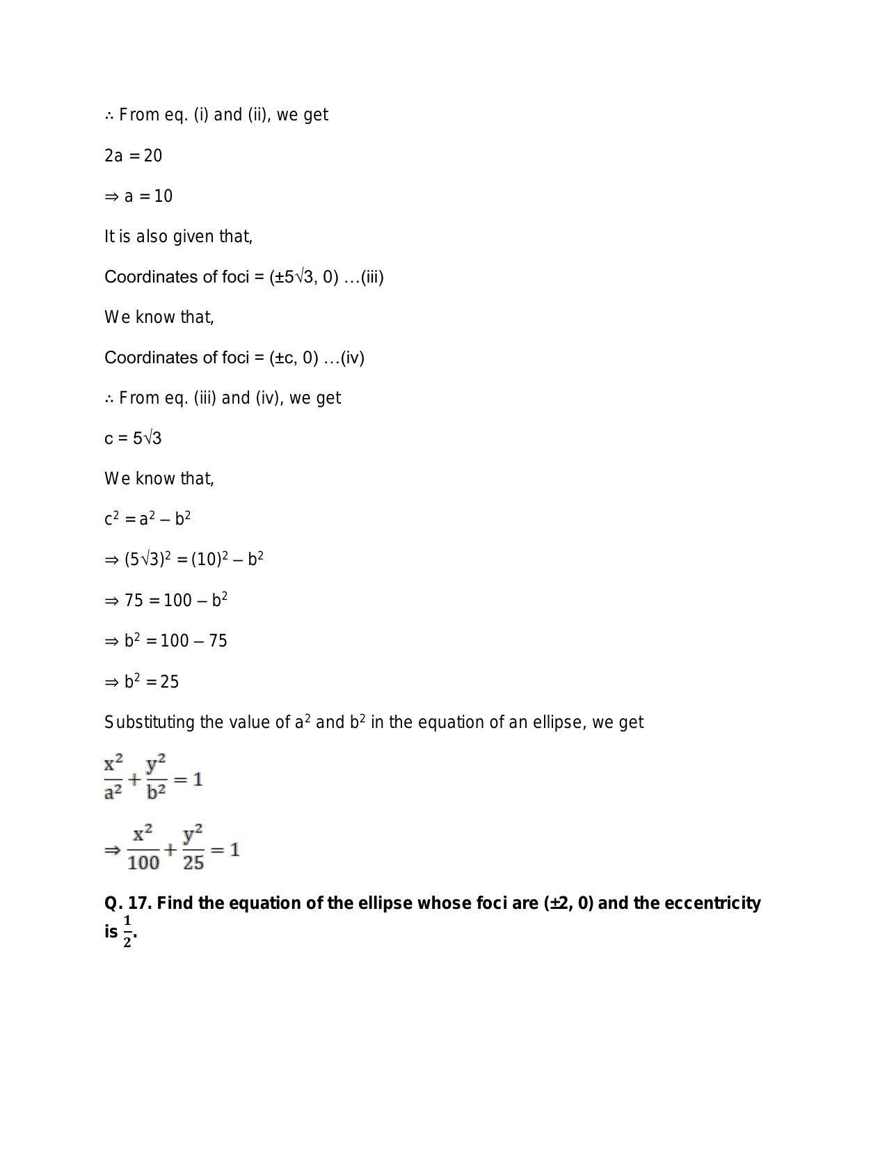 Chapter 23: Ellipse: RS Aggarwal Class 11 Solutions - Page 39