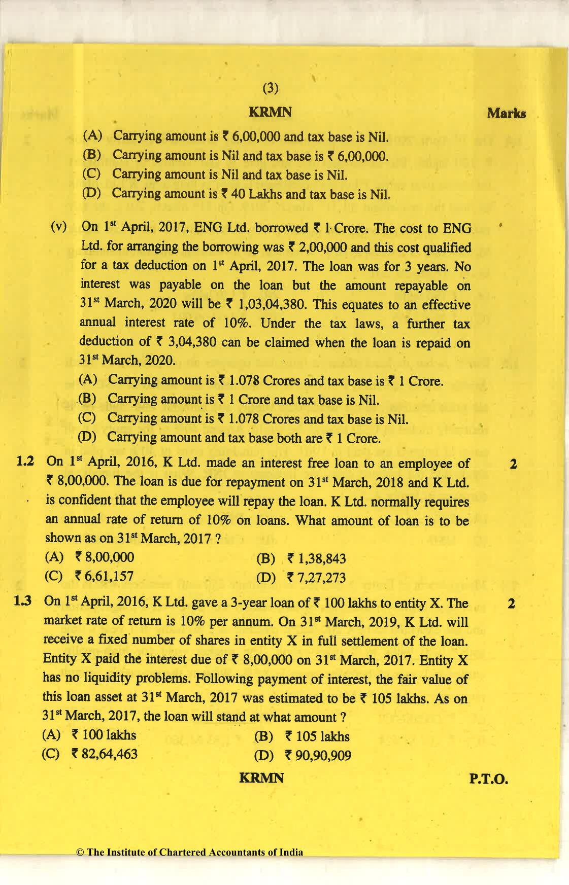 CA Final Nov 2018 Question Paper - Paper 6E – Global Financial Reporting Standards - Page 3