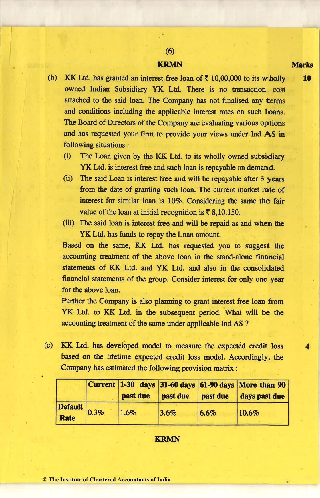CA Final Nov 2018 Question Paper - Paper 6E – Global Financial Reporting Standards - Page 6