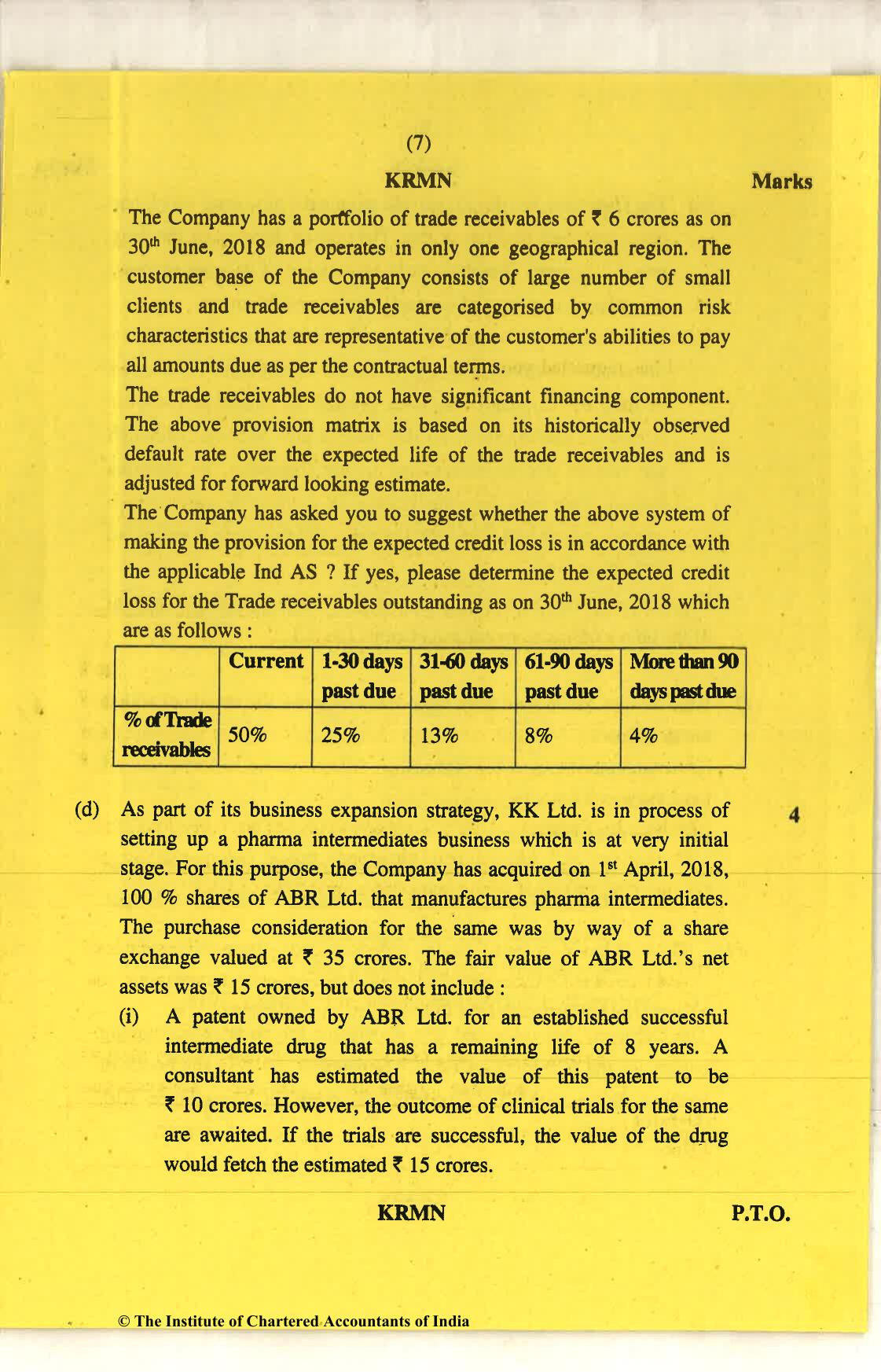 CA Final Nov 2018 Question Paper - Paper 6E – Global Financial Reporting Standards - Page 7