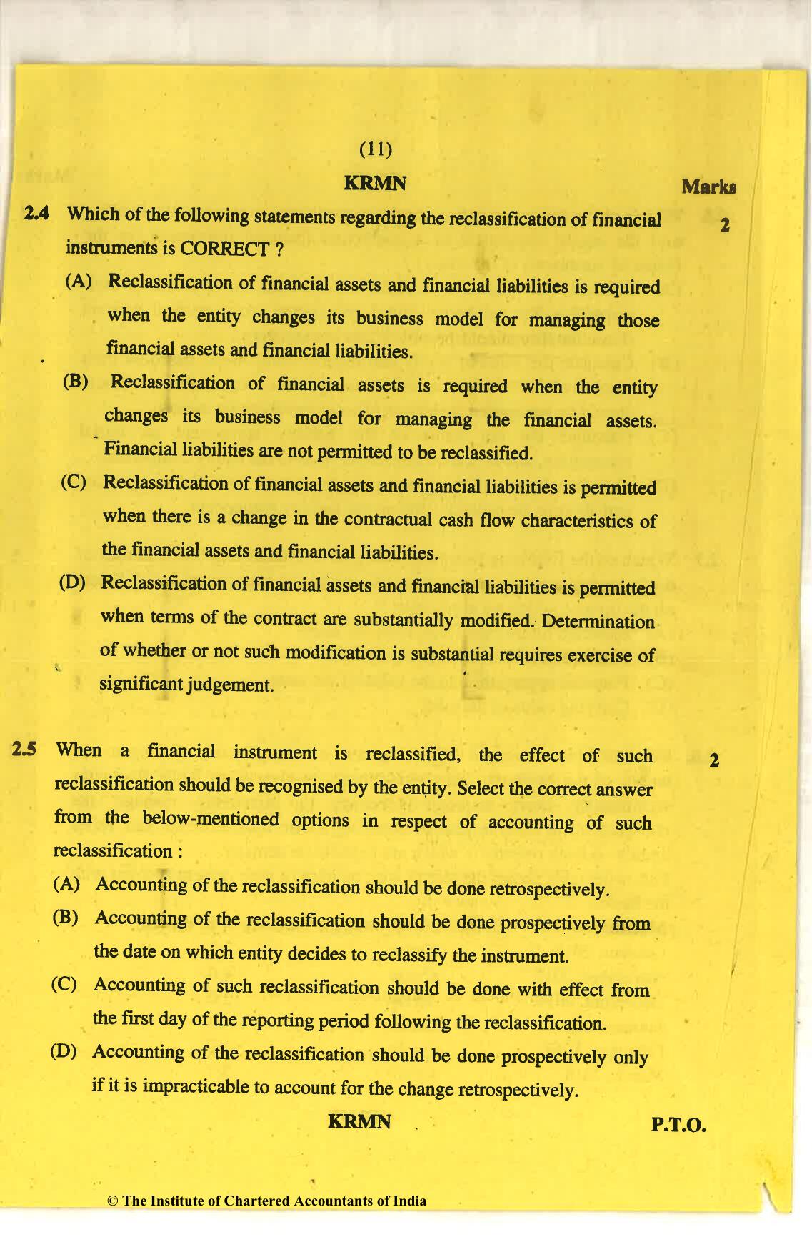 CA Final Nov 2018 Question Paper - Paper 6E – Global Financial Reporting Standards - Page 11