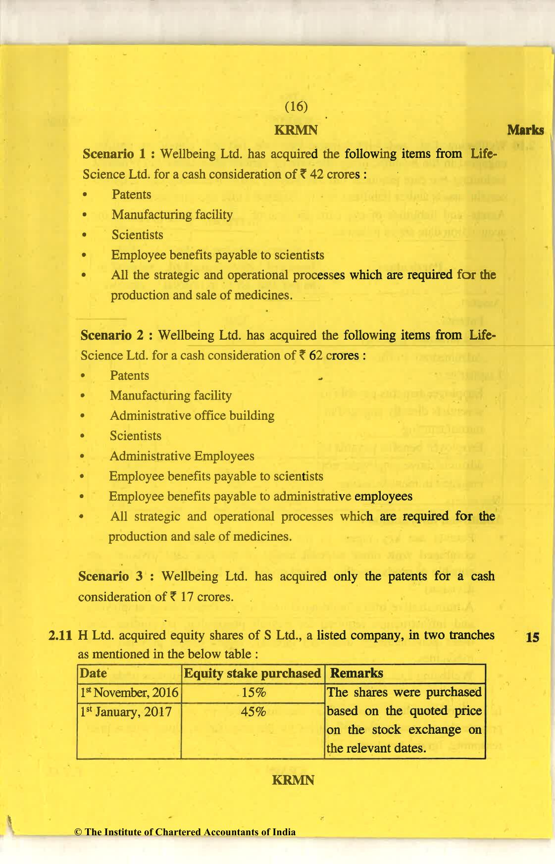 CA Final Nov 2018 Question Paper - Paper 6E – Global Financial Reporting Standards - Page 16