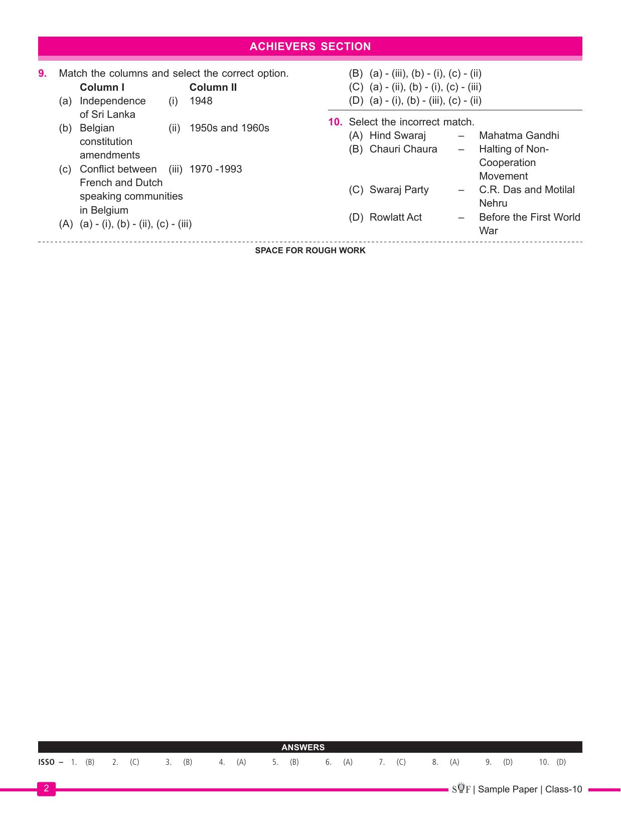 SOF ISSO Class 10 Sample Paper 2024 - Page 2