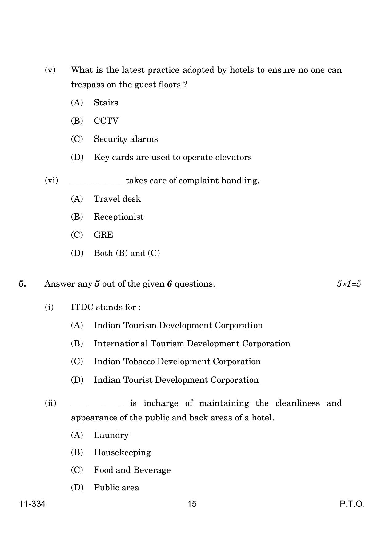 CBSE Class 12 Front Office Operation 2024 Question Paper - Page 15