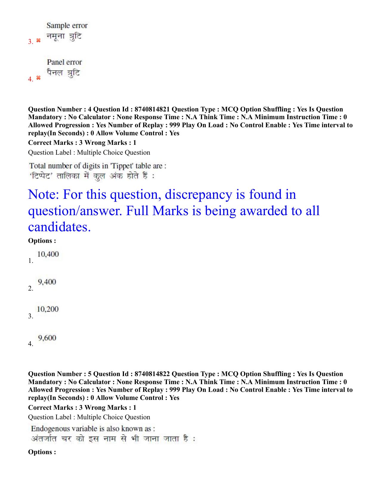 BHU RET Agricultural Economics 2020 Question Pape - Page 4