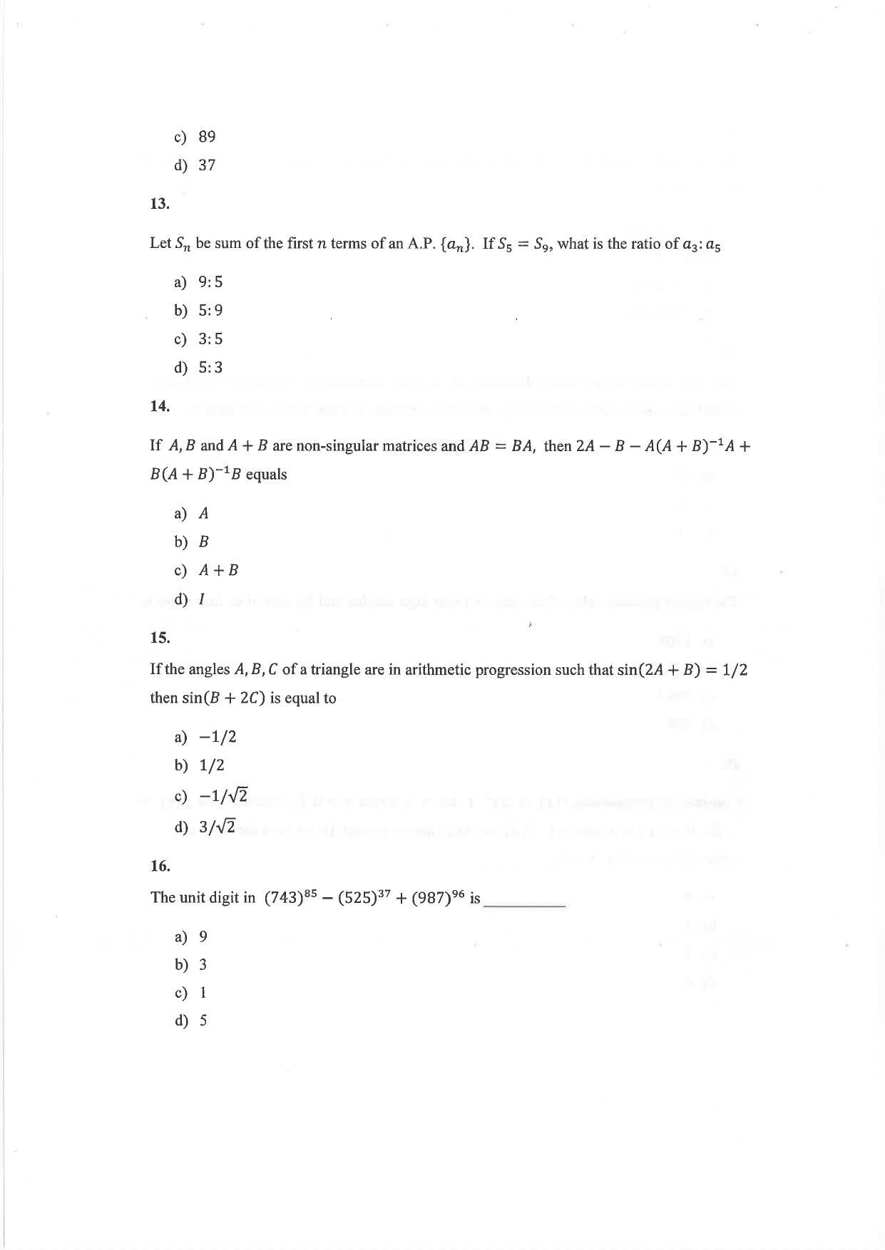 IIM Indore IPM 2021 Question Paper - Page 3