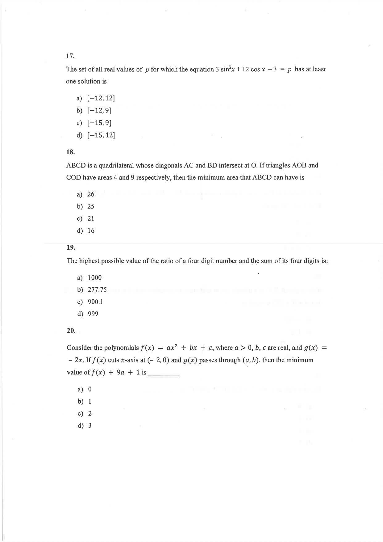 IIM Indore IPM 2021 Question Paper - Page 4