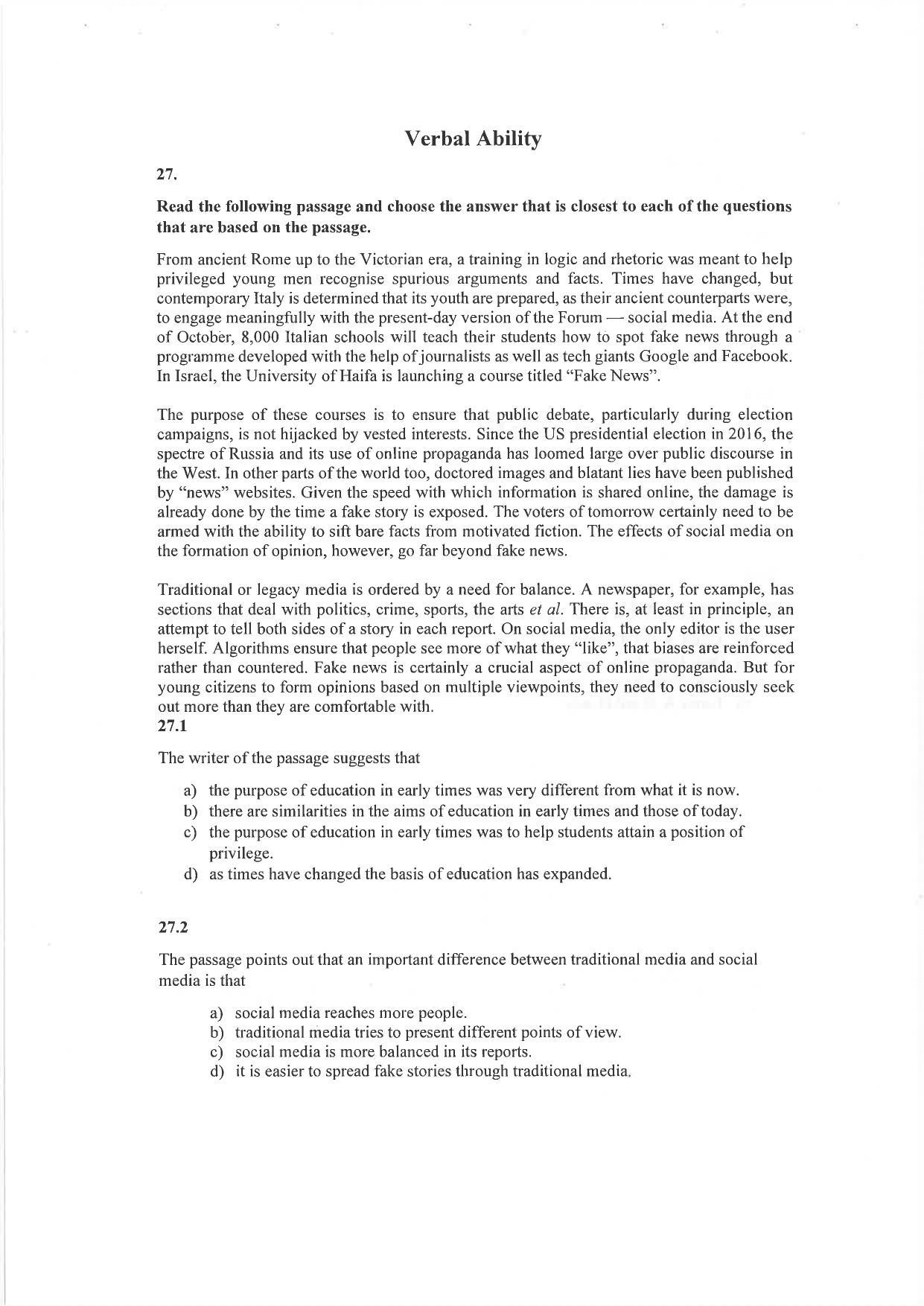 IIM Indore IPM 2021 Question Paper - Page 8