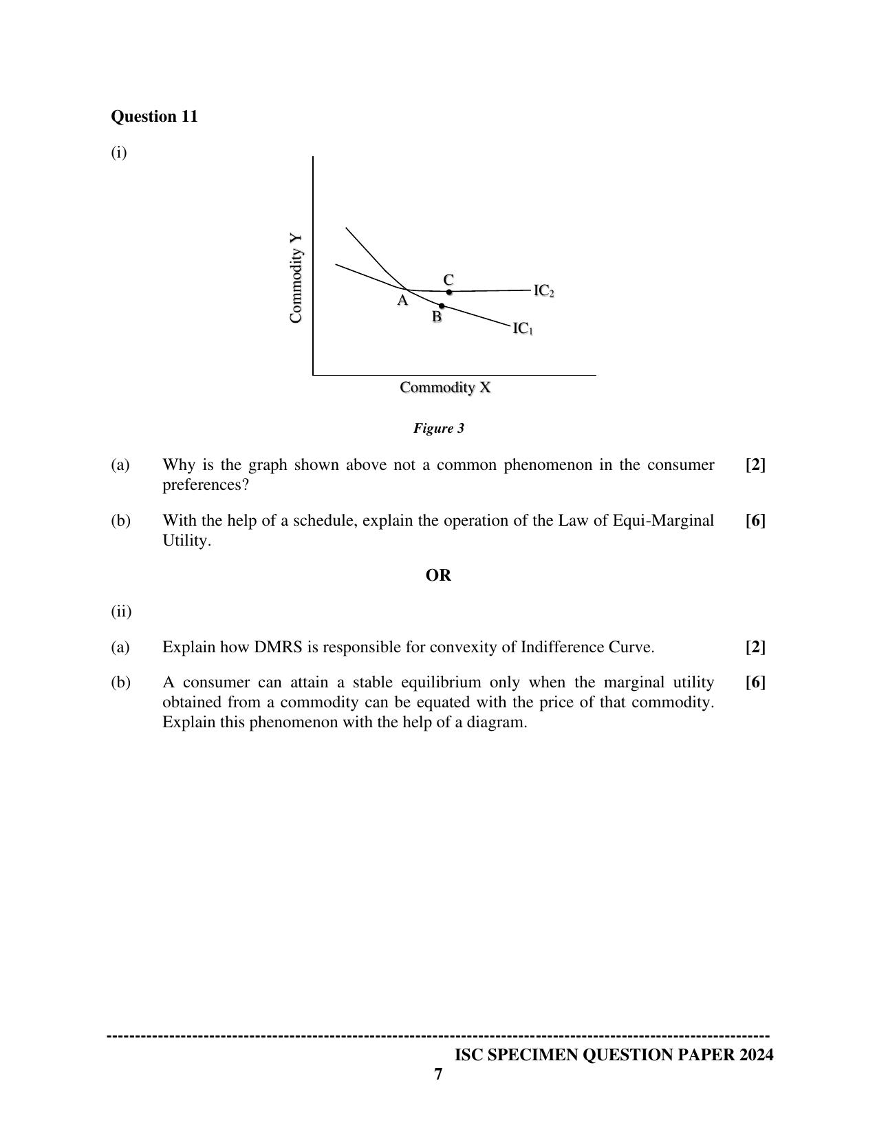 ISC Class 12 2024 Economics Sample Paper - Page 7