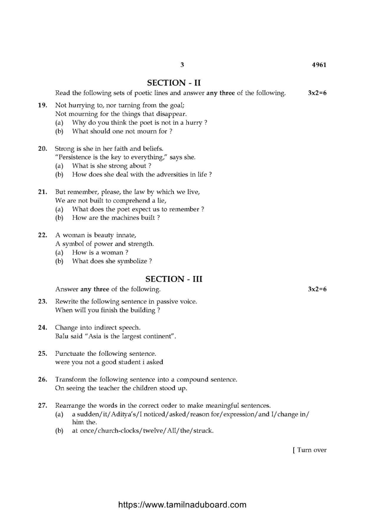 TN Class 10 English-P2-4961 Question Papers 2021 - Page 3