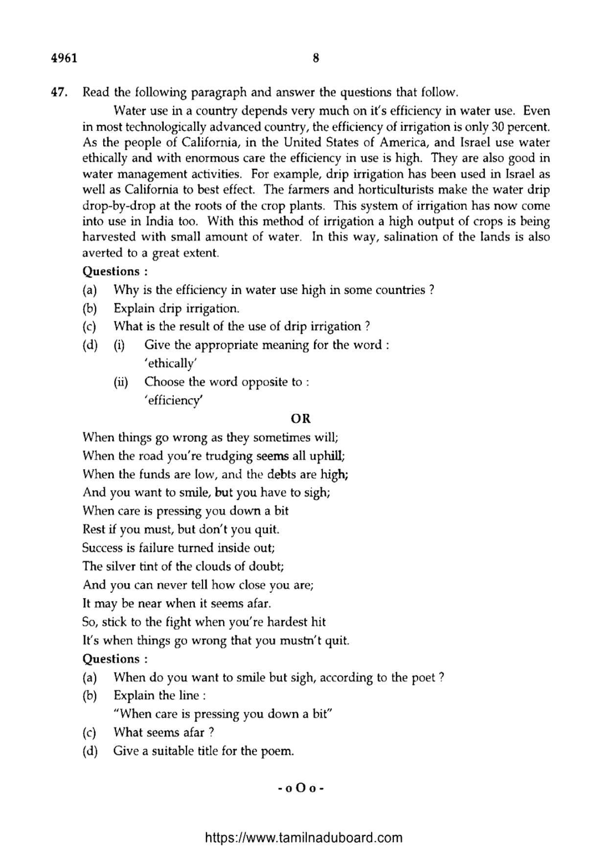TN Class 10 English-P2-4961 Question Papers 2021 - Page 8