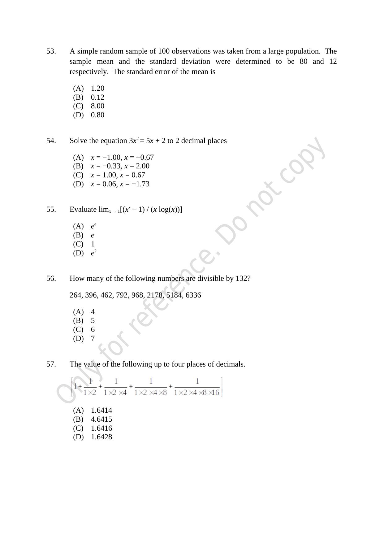 CUSAT CAT 2021 MCA Question Paper - Page 14
