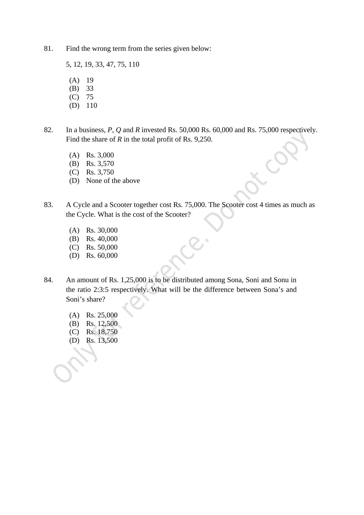 CUSAT CAT 2021 MCA Question Paper - Page 20
