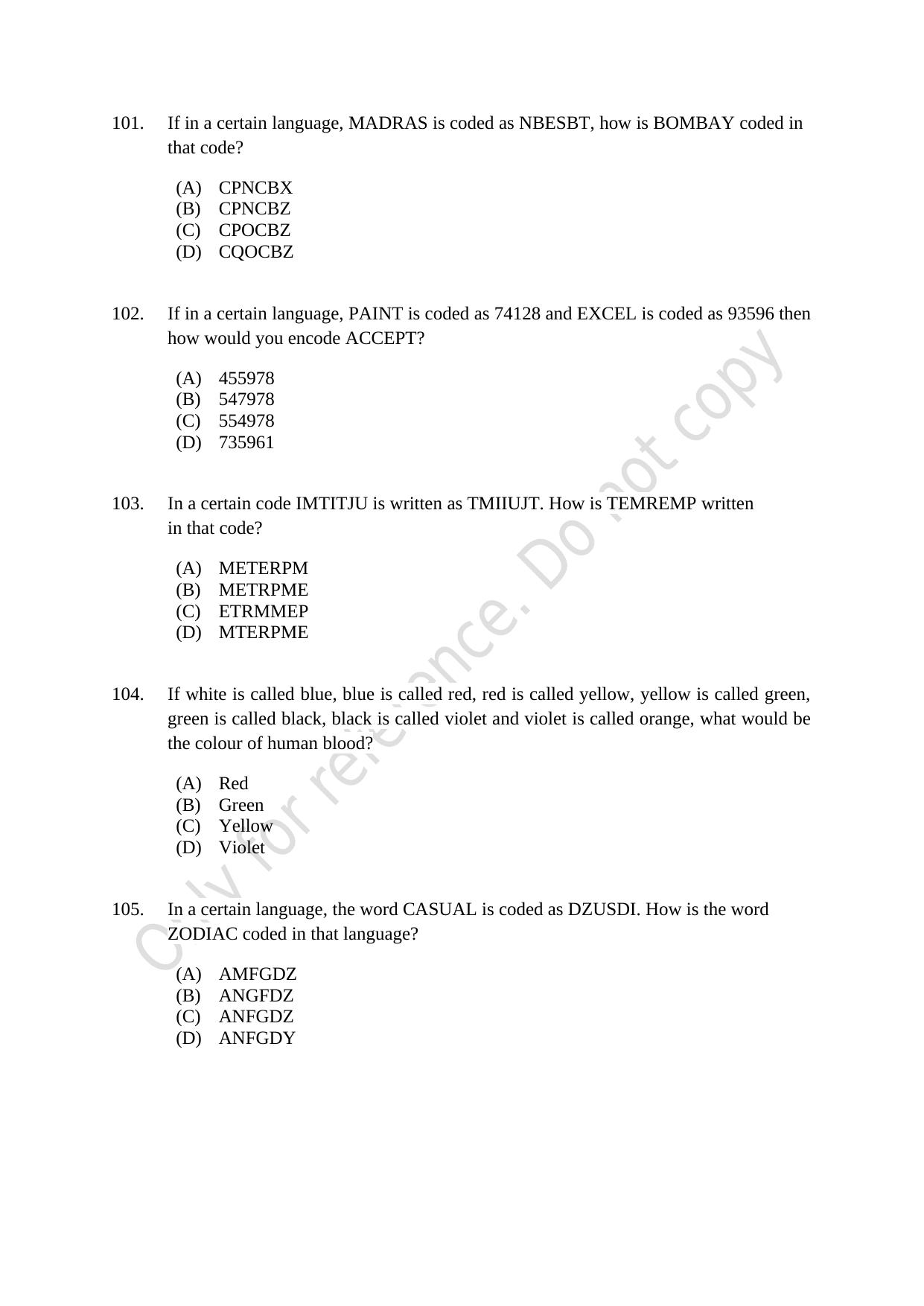 CUSAT CAT 2021 MCA Question Paper - Page 26